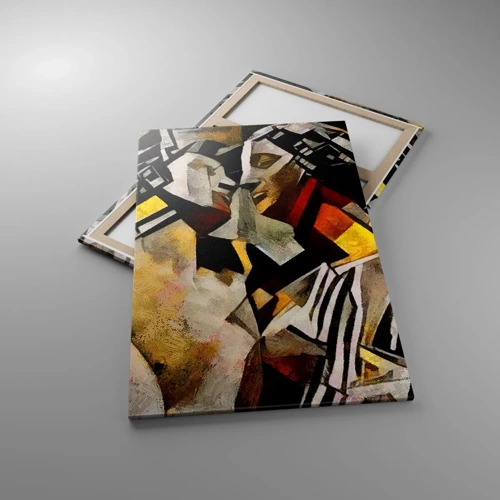 Cuadro sobre lienzo - Impresión de Imagen - Un beso escultural - 80x120 cm