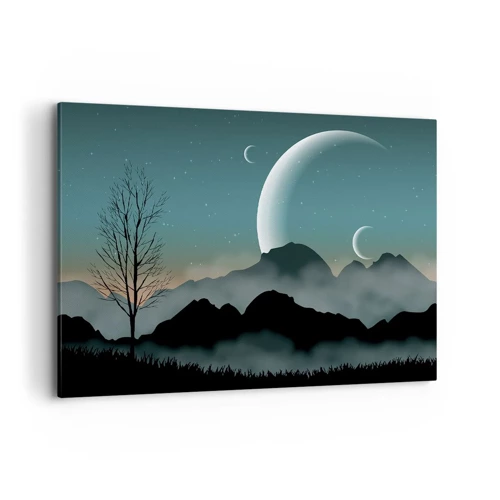 Cuadro sobre lienzo - Impresión de Imagen - Un carnaval de noche estrellada - 120x80 cm