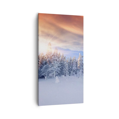 Cuadro sobre lienzo - Impresión de Imagen - Un espectáculo de naturaleza nevada - 55x100 cm