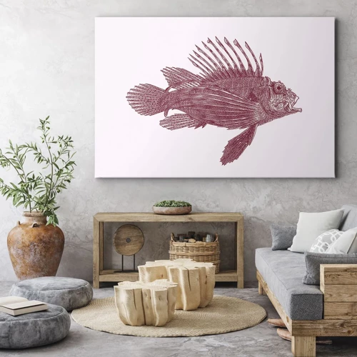 Cuadro sobre lienzo - Impresión de Imagen - Un habitante de aguas exóticas - 70x50 cm