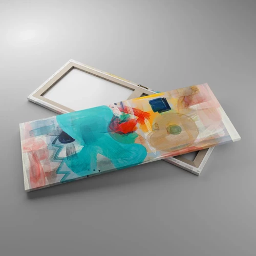 Cuadro sobre lienzo - Impresión de Imagen - Un juego de colores - 100x40 cm