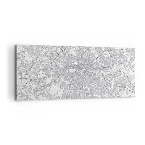 Cuadro sobre lienzo - Impresión de Imagen - Un mapa del laberinto de Londres - 100x40 cm