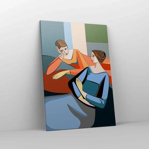 Cuadro sobre lienzo - Impresión de Imagen - Un momento de confidencias - 70x100 cm