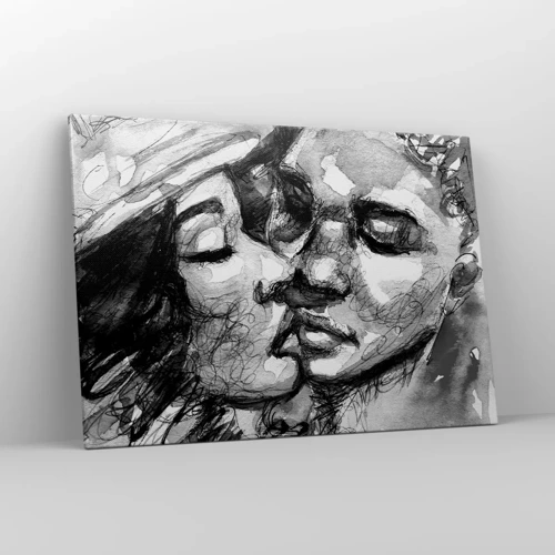 Cuadro sobre lienzo - Impresión de Imagen - Un momento tierno - 100x70 cm