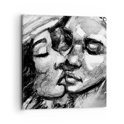 Cuadro sobre lienzo - Impresión de Imagen - Un momento tierno - 70x70 cm