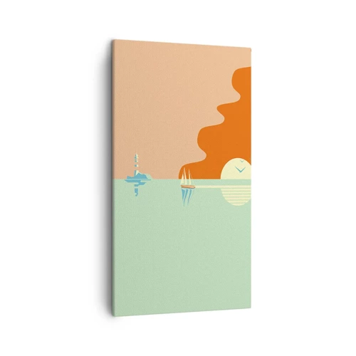 Cuadro sobre lienzo - Impresión de Imagen - Un paisaje marino perfecto - 45x80 cm