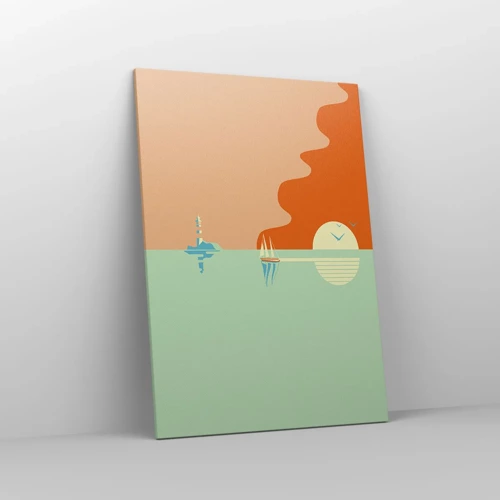 Cuadro sobre lienzo - Impresión de Imagen - Un paisaje marino perfecto - 70x100 cm