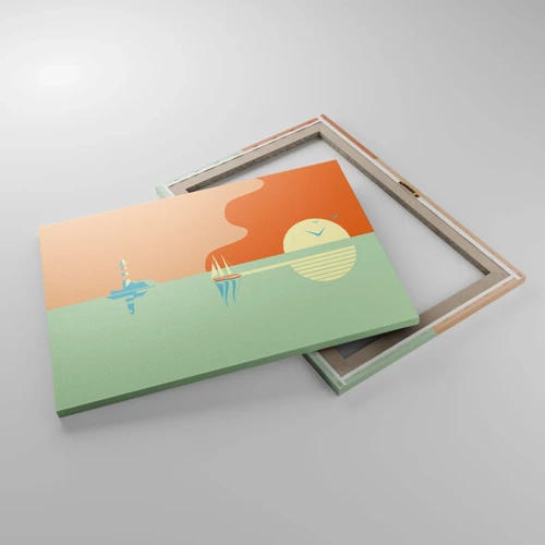 Cuadro sobre lienzo - Impresión de Imagen - Un paisaje marino perfecto - 70x50 cm