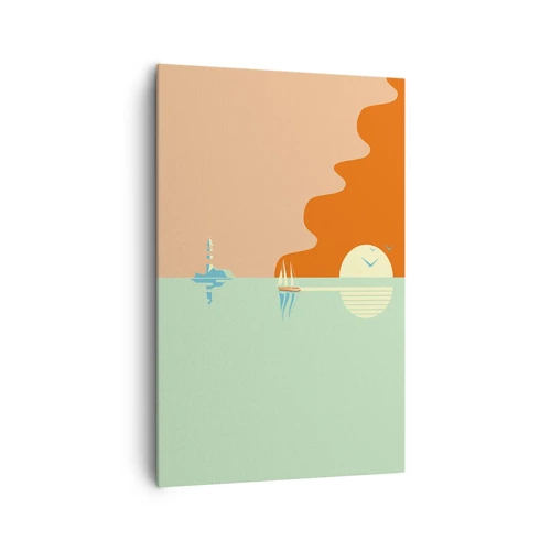 Cuadro sobre lienzo - Impresión de Imagen - Un paisaje marino perfecto - 80x120 cm