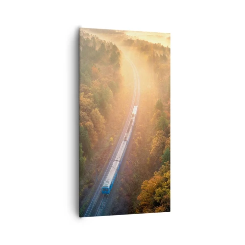 Cuadro sobre lienzo - Impresión de Imagen - Un viaje otoñal - 65x120 cm