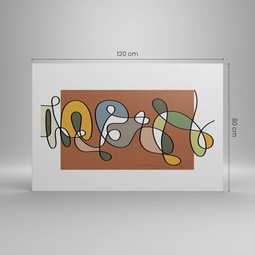 Cuadro sobre lienzo - Impresión de Imagen - Una abstracción por la que vale la pena sonreír - 120x80 cm