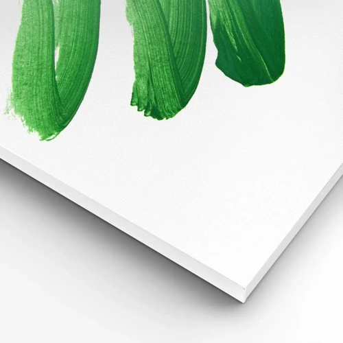 Cuadro sobre lienzo - Impresión de Imagen - Una broma verde - 100x40 cm