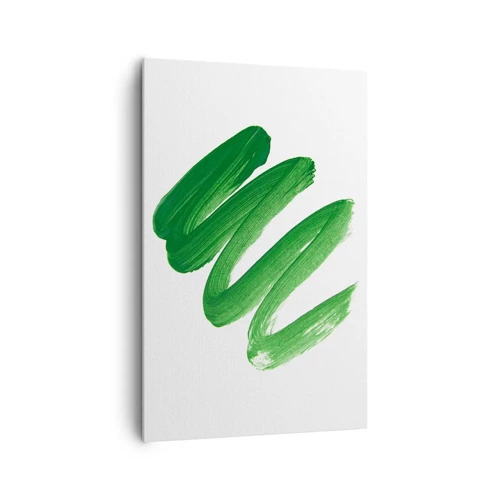 Cuadro sobre lienzo - Impresión de Imagen - Una broma verde - 80x120 cm