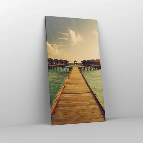 Cuadro sobre lienzo - Impresión de Imagen - Una cálida invitación - 65x120 cm