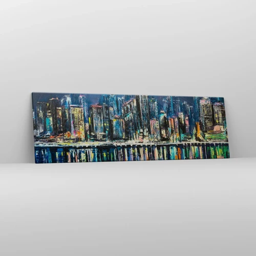 Cuadro sobre lienzo - Impresión de Imagen - Una cascada de luces - 160x50 cm