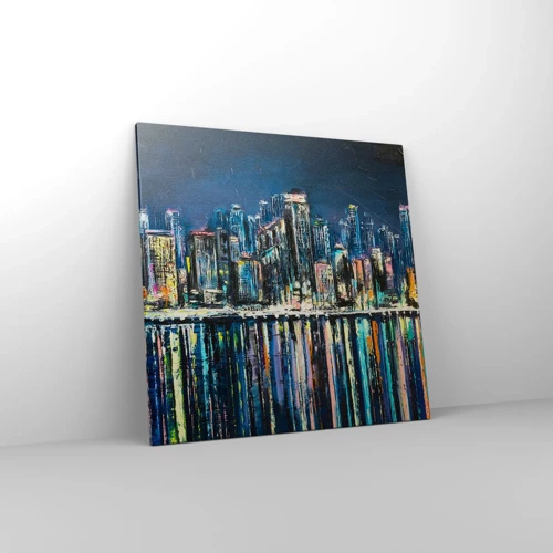 Cuadro sobre lienzo - Impresión de Imagen - Una cascada de luces - 70x70 cm