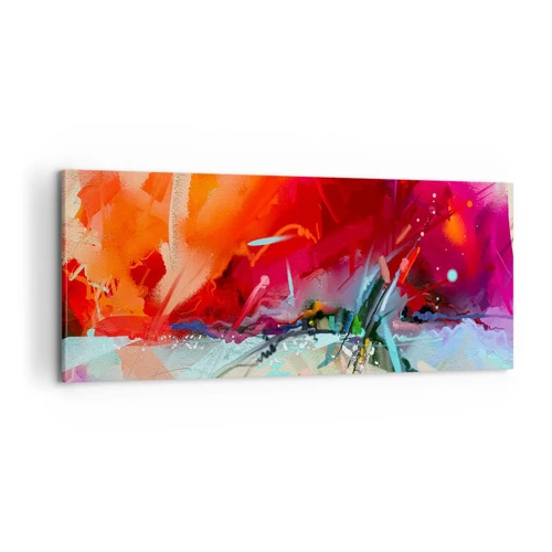 Cuadro sobre lienzo - Impresión de Imagen - Una explosión de luces y colores - 100x40 cm