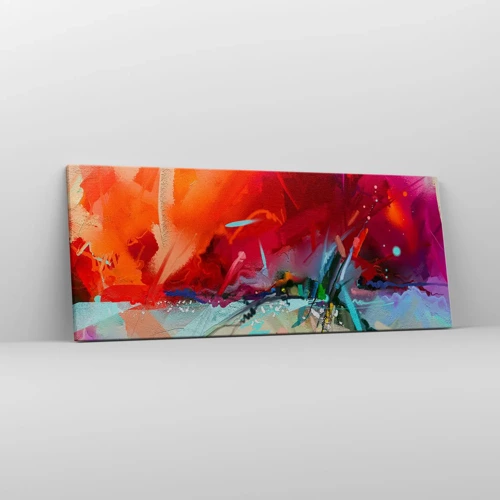 Cuadro sobre lienzo - Impresión de Imagen - Una explosión de luces y colores - 100x40 cm