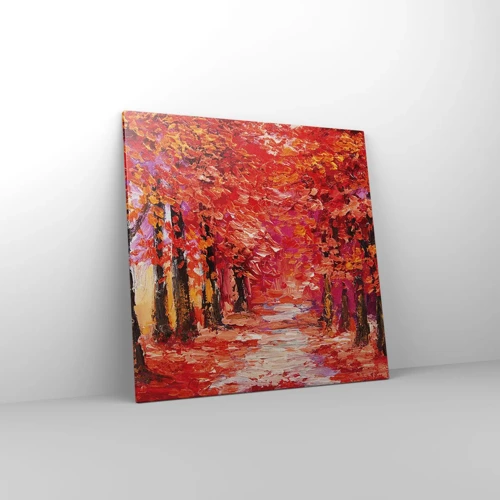 Cuadro sobre lienzo - Impresión de Imagen - Una impresión otoñal - 70x70 cm
