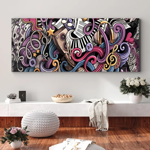 Cuadro sobre lienzo - Impresión de Imagen - Una melodía complicada - 100x40 cm