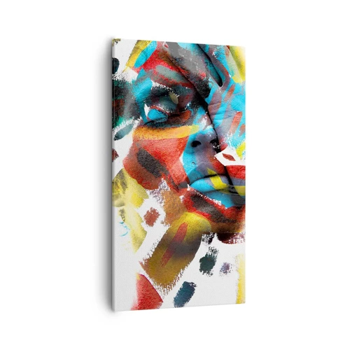 Cuadro sobre lienzo - Impresión de Imagen - Una personalidad colorida - 55x100 cm