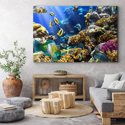 Cuadro sobre lienzo - Impresión de Imagen - Vacaciones submarinas - 120x80 cm