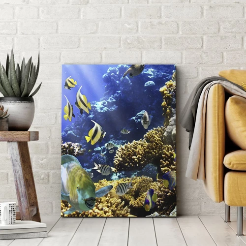 Cuadro sobre lienzo - Impresión de Imagen - Vacaciones submarinas - 65x120 cm