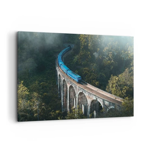 Cuadro sobre lienzo - Impresión de Imagen - Vías sobre la naturaleza - 120x80 cm
