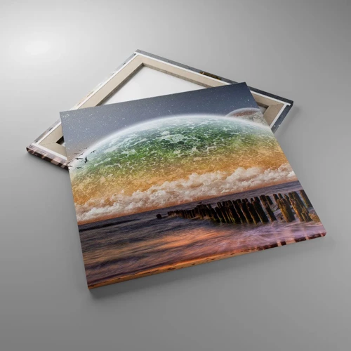 Cuadro sobre lienzo - Impresión de Imagen - Y el mundo emergió del agua - 60x60 cm