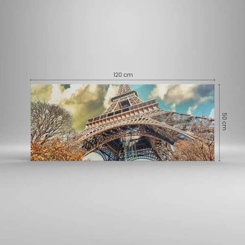 Cuadro sobre lienzo - Impresión de Imagen - Y en París, en otoño... - 120x50 cm