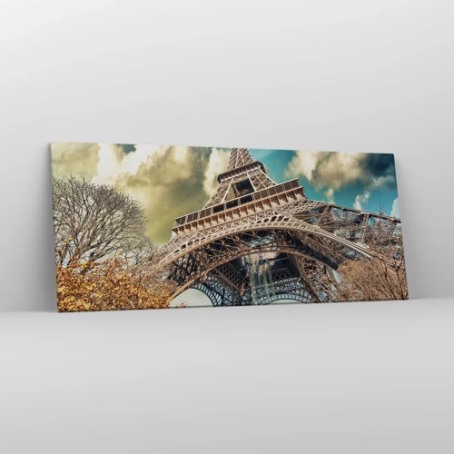 Cuadro sobre lienzo - Impresión de Imagen - Y en París, en otoño... - 120x50 cm