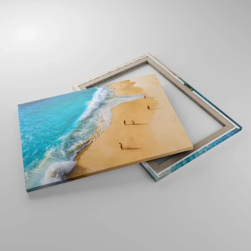Cuadro sobre lienzo - Impresión de Imagen - Y luego el sol, la playa... - 70x50 cm