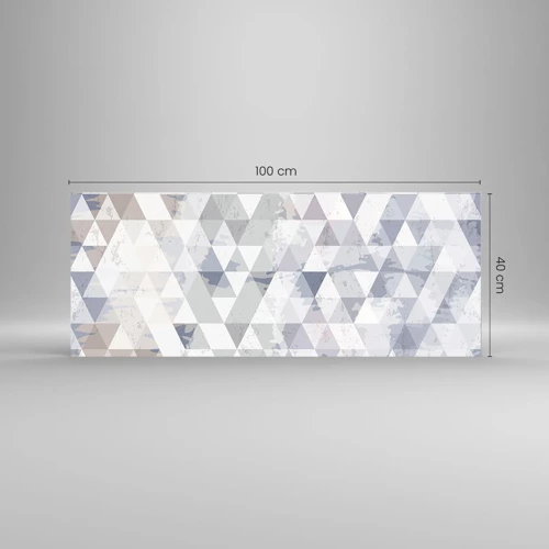 Cuadro sobre vidrio - Impresiones sobre Vidrio - A ritmo de triángulo - 100x40 cm