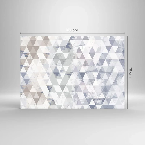 Cuadro sobre vidrio - Impresiones sobre Vidrio - A ritmo de triángulo - 100x70 cm