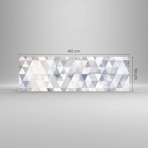 Cuadro sobre vidrio - Impresiones sobre Vidrio - A ritmo de triángulo - 160x50 cm