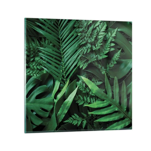 Cuadro sobre vidrio - Impresiones sobre Vidrio - Abrazo verde - 70x70 cm