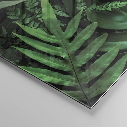 Cuadro sobre vidrio - Impresiones sobre Vidrio - Abrazo verde - 90x30 cm