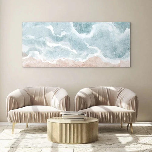 Cuadro sobre vidrio - Impresiones sobre Vidrio - Abstracción de nubes - 100x40 cm