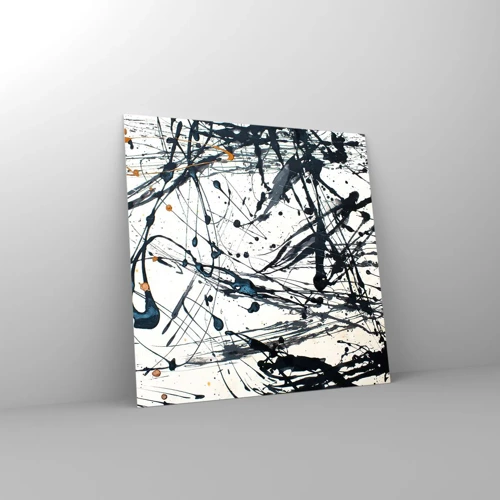 Cuadro sobre vidrio - Impresiones sobre Vidrio - Abstracción expresionista - 70x70 cm