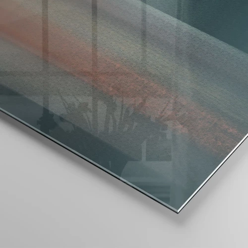 Cuadro sobre vidrio - Impresiones sobre Vidrio - Abstracción: ondas de luz - 160x50 cm