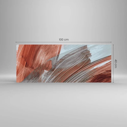 Cuadro sobre vidrio - Impresiones sobre Vidrio - Abstracción otoñal y ventosa - 100x40 cm