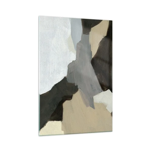 Cuadro sobre vidrio - Impresiones sobre Vidrio - Abstracción: partes del gris - 70x100 cm