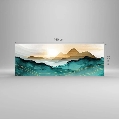 Cuadro sobre vidrio - Impresiones sobre Vidrio - Al borde de la abstracción - paisaje - 140x50 cm