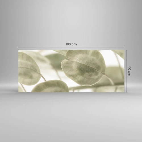 Cuadro sobre vidrio - Impresiones sobre Vidrio - Al principio de los tiempos había hojas... - 100x40 cm