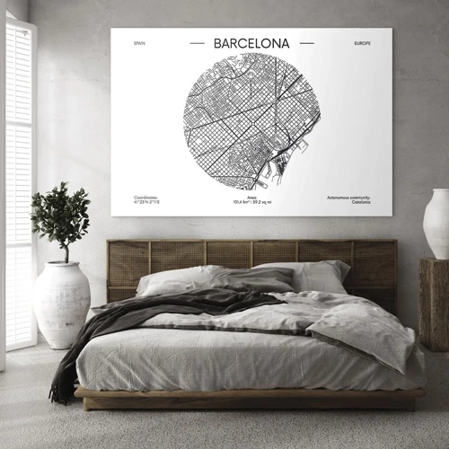 Cuadro sobre vidrio - Impresiones sobre Vidrio - Anatomía de Barcelona - 120x80 cm