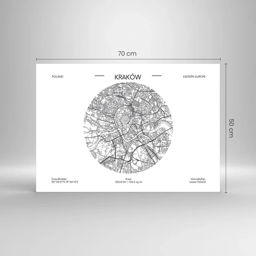 Cuadro sobre vidrio - Impresiones sobre Vidrio - Anatomía de Cracovia - 70x50 cm