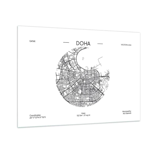 Cuadro sobre vidrio - Impresiones sobre Vidrio - Anatomía de Doha - 100x70 cm