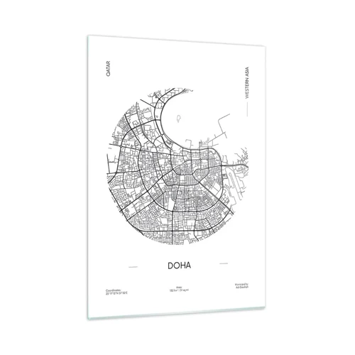 Cuadro sobre vidrio - Impresiones sobre Vidrio - Anatomía de Doha - 50x70 cm