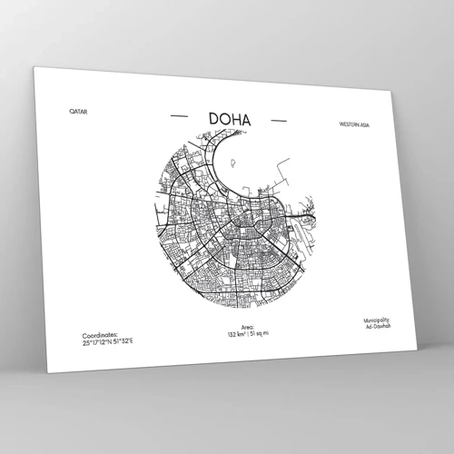 Cuadro sobre vidrio - Impresiones sobre Vidrio - Anatomía de Doha - 70x50 cm