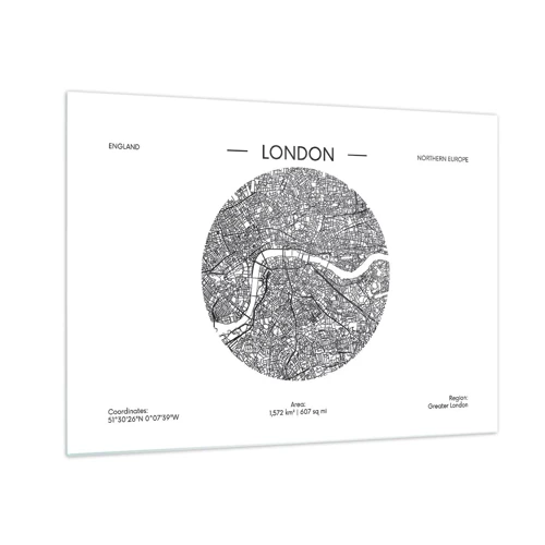 Cuadro sobre vidrio - Impresiones sobre Vidrio - Anatomía de Londres - 70x50 cm